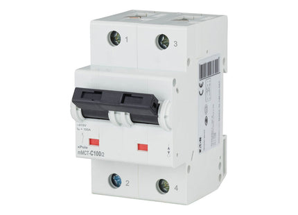 EATON MCB 2P C 25KA 100A | mMCT-C100/2 | دجنتور كهرباء مجوز - قاطع كهربائي