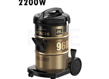Hitachi Bagless Drum Type Vacuum cleaner Black 21L 2200W CV-960F 24CB BK