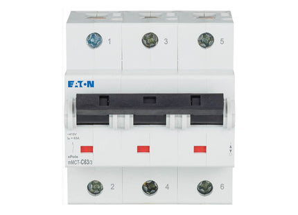 EATON MCB 3P C 25KA 63A | mMCT-C63/3 | دجنتور كهرباء ثلاثة فاز