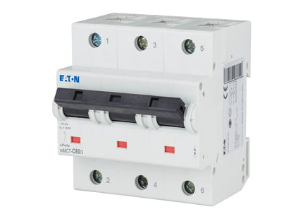 EATON MCB 3P C 20KA 80A | mMCT-C80/3 | دجنتور كهرباء ثلاثة فاز