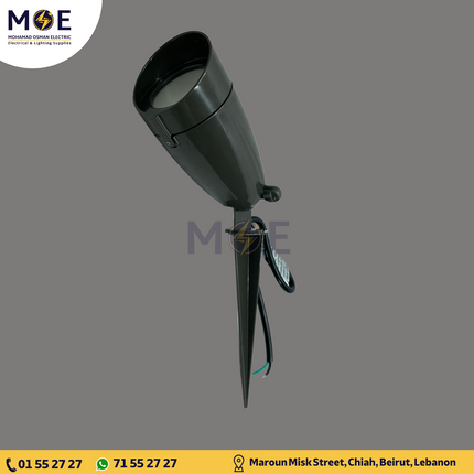 MEGAMAN Led Black COB Garden Spike Lawn Light Warmwhite IP65 460Lm 7W  | ZDL1062