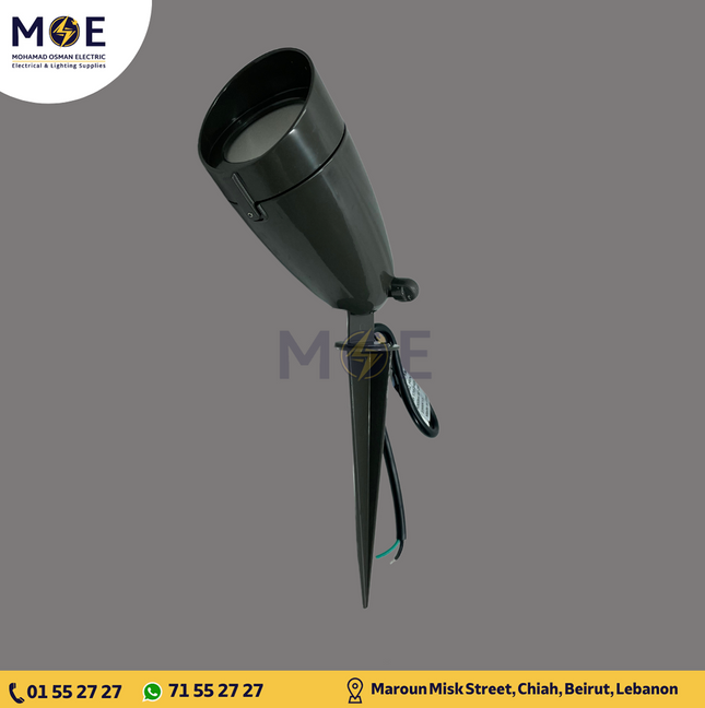 MEGAMAN Led Black COB Garden Spike Lawn Light Warmwhite IP65 460Lm 7W  | ZDL1062