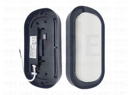Megaman IP65 LED Oval Light Fixture/Applique WaterProof Black Daylight, Warmwhite, Coolwhite 26.5cm 20W | ZDL1110-CF/20.CCT