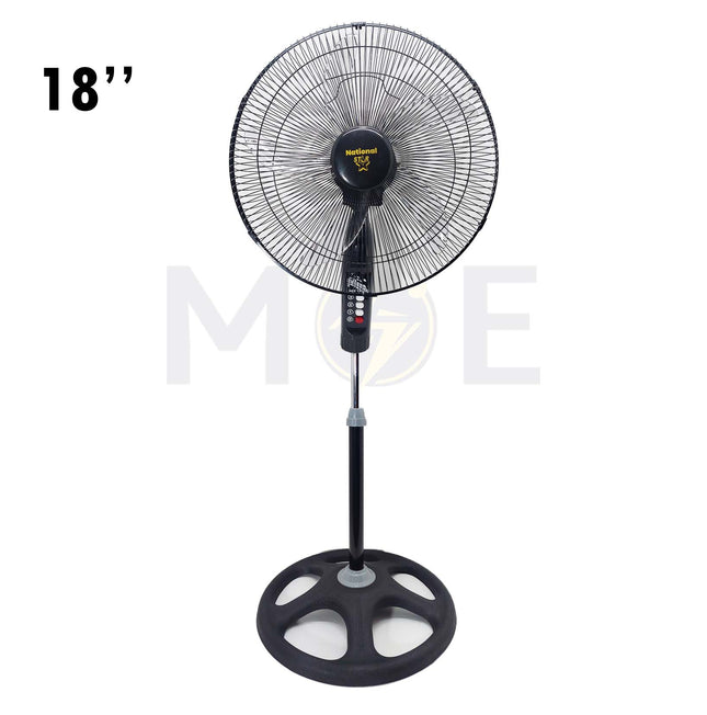National Star Stand Fan Black 75W 5 Blades 18inch | 4000