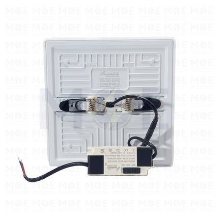 Greenlite IP40 LED DownLight/Panel Light White Flush FrameLess Adjustable Square Spot Daylight, Warmwhite, Coolwhite 15.5cm 36W | REC36W | سبوت ليد مربع مخفي بدون كادر متحرك ابيض دايلايت، ورم وايت، كول وايت