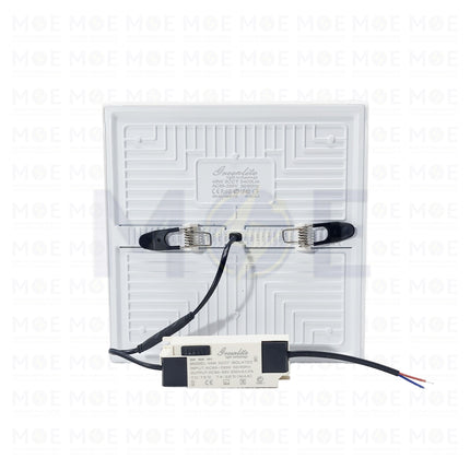 Greenlite IP40 LED DownLight/Panel Light White Flush FrameLess Adjustable Square Spot Daylight, Warmwhite, Coolwhite 20.5cm 45W | REC45W | سبوت ليد مربع مخفي بدون كادر متحرك ابيض دايلايت، ورم وايت، كول وايت
