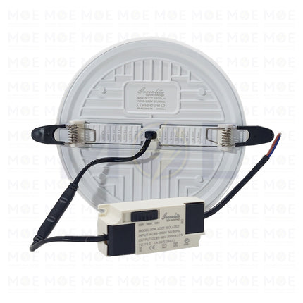 Greenlite IP40 LED DownLight/Panel Light White Flush FrameLess Adjustable Circular Spot Daylight, Warmwhite, Coolwhite 15.5cm 36W | REC36W | سبوت ليد مدور مخفي بدون كادر ابيض دايلايت، ورم وايت، كول وايت