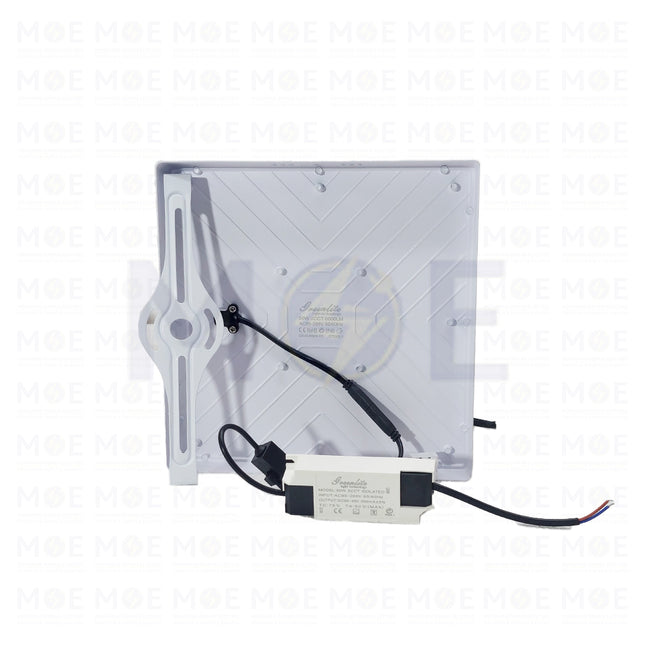 Greenlite IP40 LED DownLight/Panel Light White Surface FrameLess Square Spot Daylight, Warmwhite, Coolwhite 22.5cm 50W | SUR50W | سبوت ليد مريع ظاهر بدون كادر ابيض دايلايت، ورم وايت، كول وايت