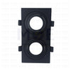 Cuperlight Double Downlight Spotlight Frame Aluminum Black Recessed Adjustable Rectangular MR16 15x7.5cm  Y-A9062 - سبوت فارغ المنيوم مستطيل مخفي اسود متحرك مجوز 