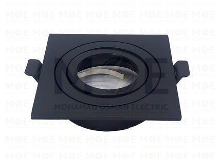 Cuperlight Downlight Spotlight Frame Aluminum Black Recessed Adjustable Square MR16 8cm  LY-A9061- سبوت فارغ المنيوم مربع مخفي اسود متحرك (1)