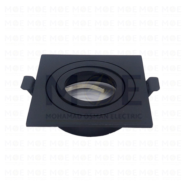 Cuperlight Downlight Spotlight Frame Aluminum Black Recessed Adjustable Square MR16 8cm  LY-A9061- سبوت فارغ المنيوم مربع مخفي اسود متحرك (1)