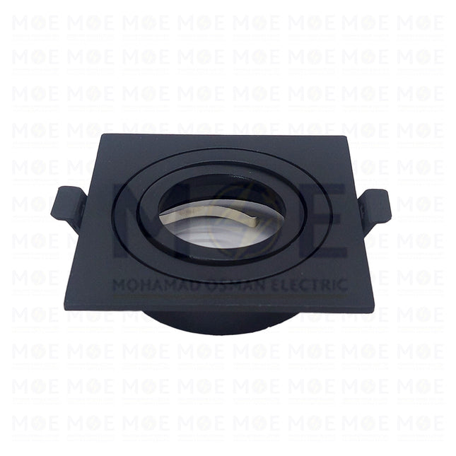 Cuperlight Downlight Spotlight Frame Aluminum Black Recessed Adjustable Square MR16 8cm  LY-A9061- سبوت فارغ المنيوم مربع مخفي اسود متحرك (1)