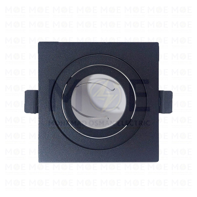 Cuperlight Downlight Spotlight Frame Aluminum Black Recessed Adjustable Square MR16 8cm  LY-A9061- سبوت فارغ المنيوم مربع مخفي اسود متحرك (1)