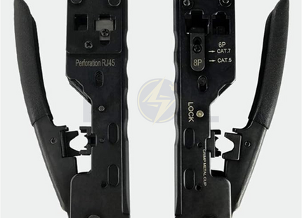 Orient Pass-Through Modular Crimping Tool 4P,6P,8P +Shield CAT5, CAT6, CAT7 RJ11 / RJ12 / RJ45 | MT-81099