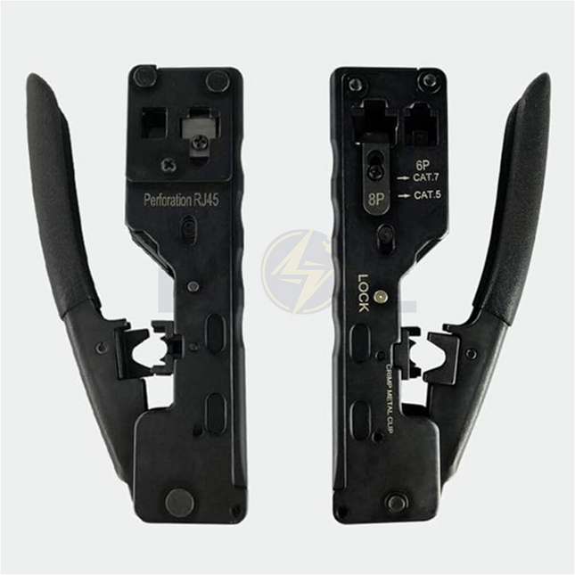 Orient Pass-Through Modular Crimping Tool 4P,6P,8P +Shield CAT5, CAT6, CAT7 RJ11 / RJ12 / RJ45 | MT-81099