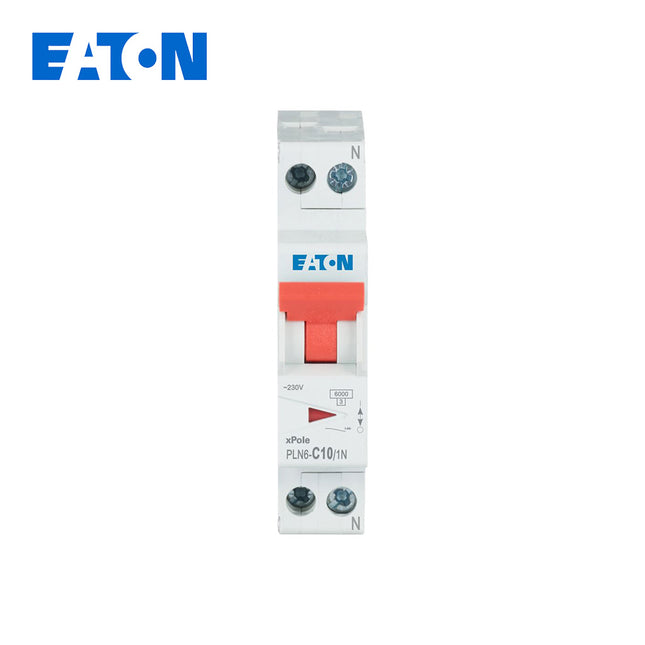 EATON MCB (1Mod.) 6KA C 1P+N 10A DPN | PLN6-C10/1N-MW