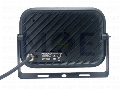 MEGAMAN LED Black SMD Floodlight Warmwhite IP65 AC 170-240V 3000K 50W | ZDL3029 | برجكتور ليد انارة مطري اسود ورم وايت
