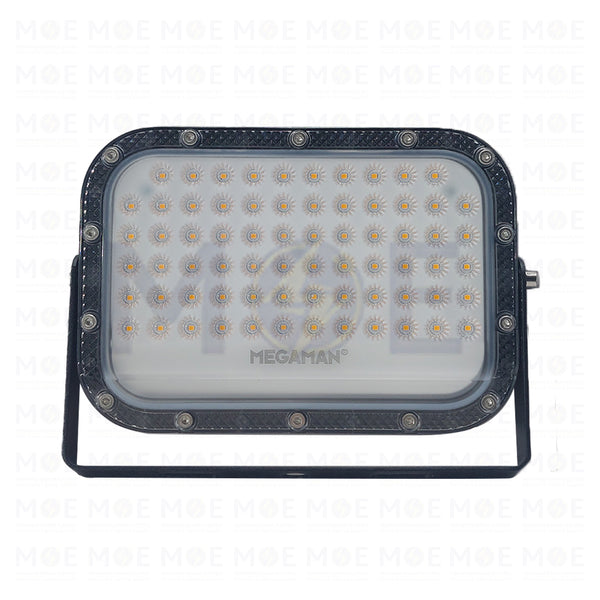 MEGAMAN LED Black SMD Floodlight Warmwhite IP65 AC 170-240V 3000K 50W | ZDL3029 | برجكتور ليد انارة مطري اسود ورم وايت