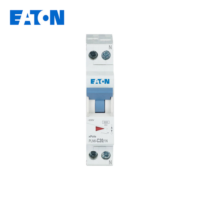 EATON MCB (1Mod.) 6KA C 1P+N 20A DPN | PLN6-C20/1N-MW