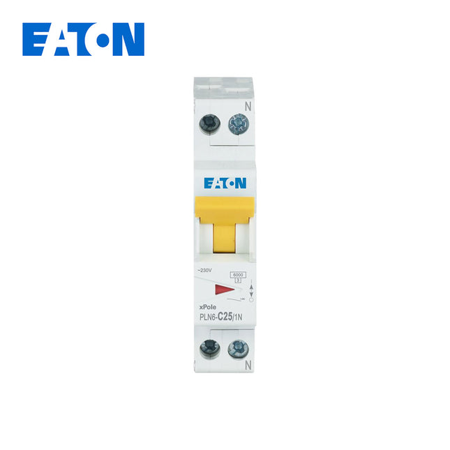 EATON MCB (1Mod.) 6KA C 1P+N 25A DPN | PLN6-C25/1N-MW