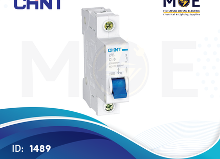 Chint MCB EB C 3kA 1P 6A | 135186-186248 | دجنتور كهرباء مفرد - قاطع كهربائي