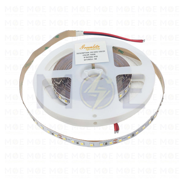Greenlite IP20 LED Strip Light CoolWhite 85W 24V 2835 4000K 240Led R5mt  - بكرة ستريب ليد كول وايت