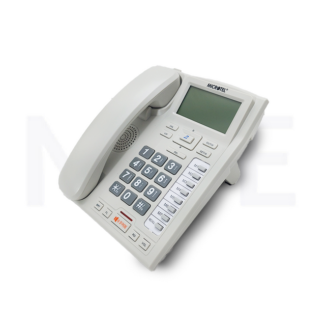 Microtel Landline Corded Desk phone LCD Display Speaker Memory White | KX-TSC885CID