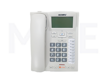 Microtel Landline Corded Desk phone LCD Display Speaker Memory White | KX-TSC885CID