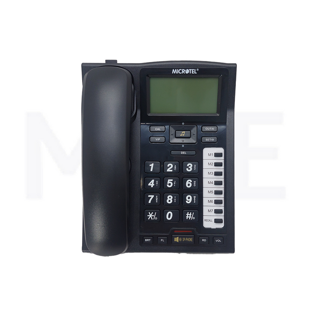 Microtel Landline Corded Desk phone LCD Display Speaker Memory Black | KX-TSC885CID