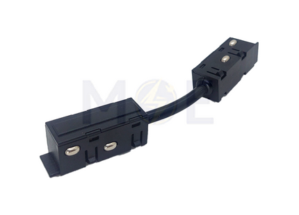Onlex Magnetic Track Light Rail Power Flexible Single Connector | LX263BK