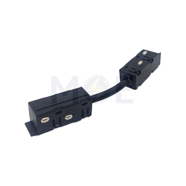 Onlex Magnetic Track Light Rail Power Flexible Single Connector | LX263BK