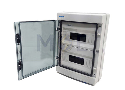 Orient IP65 Plastic Surface Distribution Board Smoked Door Gray (295x410x135mm) 2Rx12mod. 24mod. | 62024