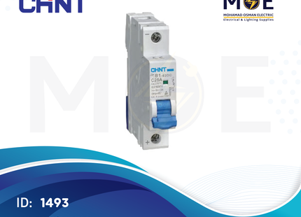 Chint MCB EB C 3kA 1P 25A | 135191-186252 | دجنتور كهرباء مفرد - قاطع كهربائي