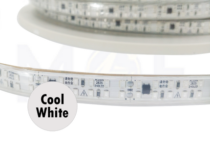 Greenlite LED Strip Light Double Coolwhite Cut: 5cm 220V 12w/mt 2835 12mm 240Led
