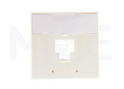 3m Volition Keystone Face Plate 1-port with transparent label field for Cable Trunk | Cover for Cat6 RJ45 Network Keystone Jack | 2module | VOL-FP4M-F1k