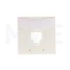 3m Volition Keystone Face Plate 1-port with transparent label field for Cable Trunk | Cover for Cat6 RJ45 Network Keystone Jack | 2module | VOL-FP4M-F1k