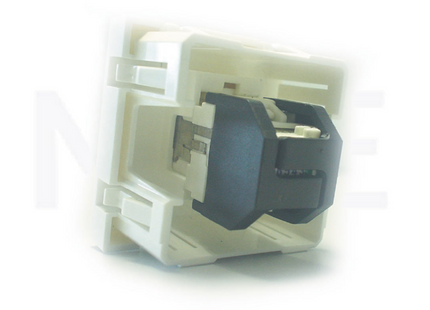 3m Volition Keystone Face Plate 1-port with transparent label field for Cable Trunk | Cover for Cat6 RJ45 Network Keystone Jack | 2module | VOL-FP4M-F1k