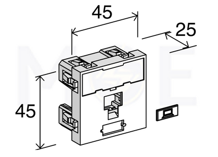 3m Volition Keystone Face Plate 1-port with transparent label field for Cable Trunk | Cover for Cat6 RJ45 Network Keystone Jack | 2module | VOL-FP4M-F1k