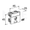 3m Volition Keystone Face Plate 1-port with transparent label field for Cable Trunk | Cover for Cat6 RJ45 Network Keystone Jack | 2module | VOL-FP4M-F1k