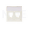 3m Volition Keystone Face Plate 2-port with transparent label field for Cable Trunk | Cover for Cat6 RJ45 Network Keystone Jack | 2module | VOL-FP4M-F2k