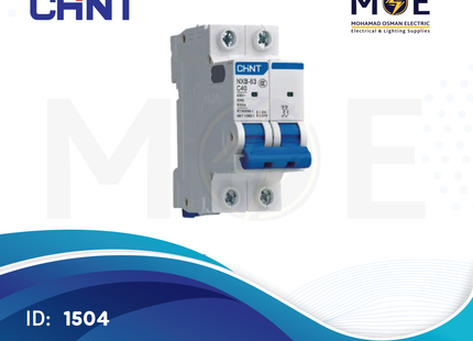 Chint MCB EB C 3kA 2P 40A | 135238-186310 | دجنتور كهرباء مجوز - قاطع كهربائي