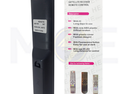 Universal SAT Remote Control Compatible with Starsat, StarCom and OMAX Satellite Receivers