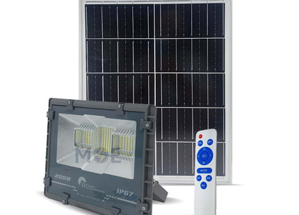 SEG LED IP67 SMD Solar Floodlight With Solar Panel & Remote Control Daylight 200W | NH-SE200W