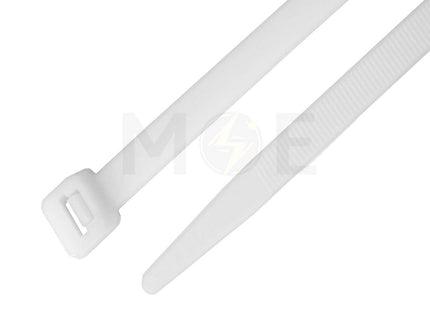 White cable tie with dimensions 200x4.50mm on a white background