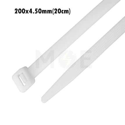 Elematic Cable Ties White (Natural) (20cm) 200x4.50mm | 15215C