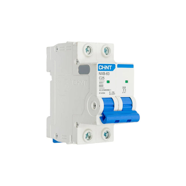 Chint MCB C NXB-63 6kA 2P 25A | 814094 دجنتور مجوز