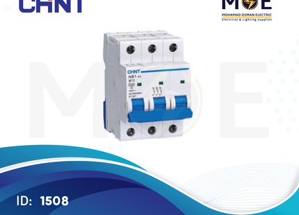 Chint MCB EB C 3kA 3P 10A | 135277 | دجنتور كهرباء ثلاثة فاز