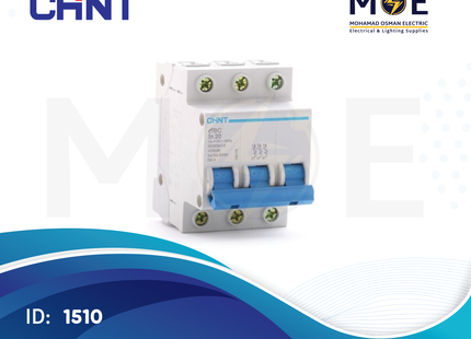 Chint MCB EB C 3kA 3P 20A | 135280-186349 | دجنتور كهرباء ثلاثة فاز