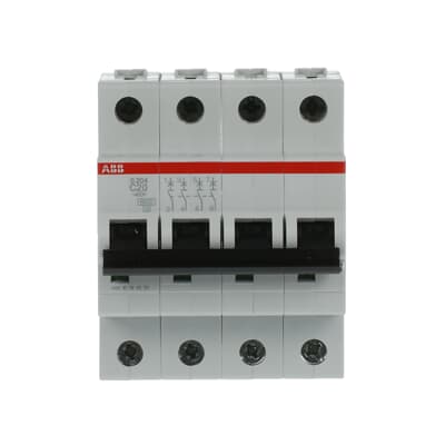 ABB S204 C20 MCB 4P 6kA 20A | 2CDS254001R0204 دجنتور رباعي (3 فاز مع نتر)