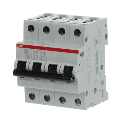 ABB S204 C20 MCB 4P 6kA 20A | 2CDS254001R0204 دجنتور رباعي (3 فاز مع نتر)